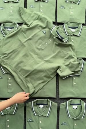 Men Solid Polo Collar Cotton T-shirt