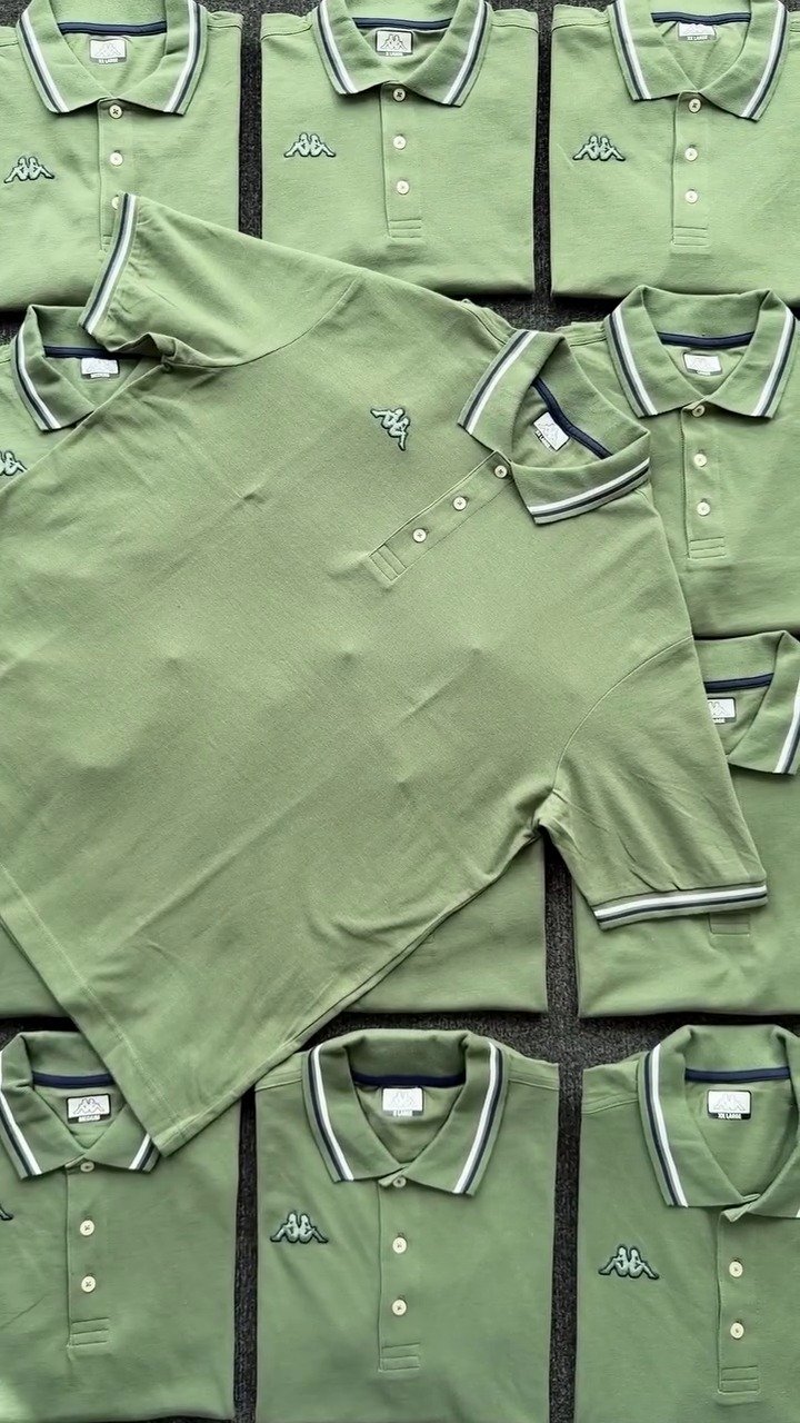 Men Solid Polo Collar Cotton T-shirt - Image 3
