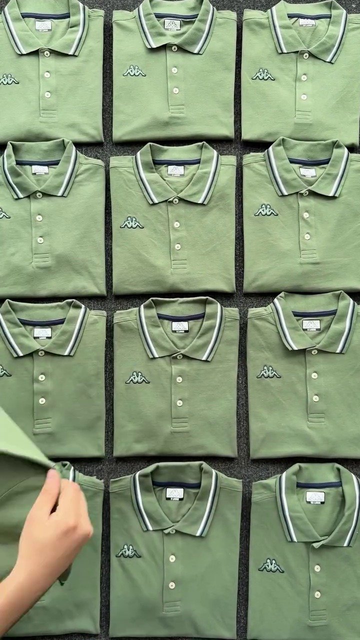 Men Solid Polo Collar Cotton T-shirt - Image 6